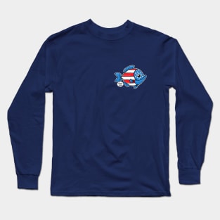 American flag fish gift for special USA holidays Long Sleeve T-Shirt